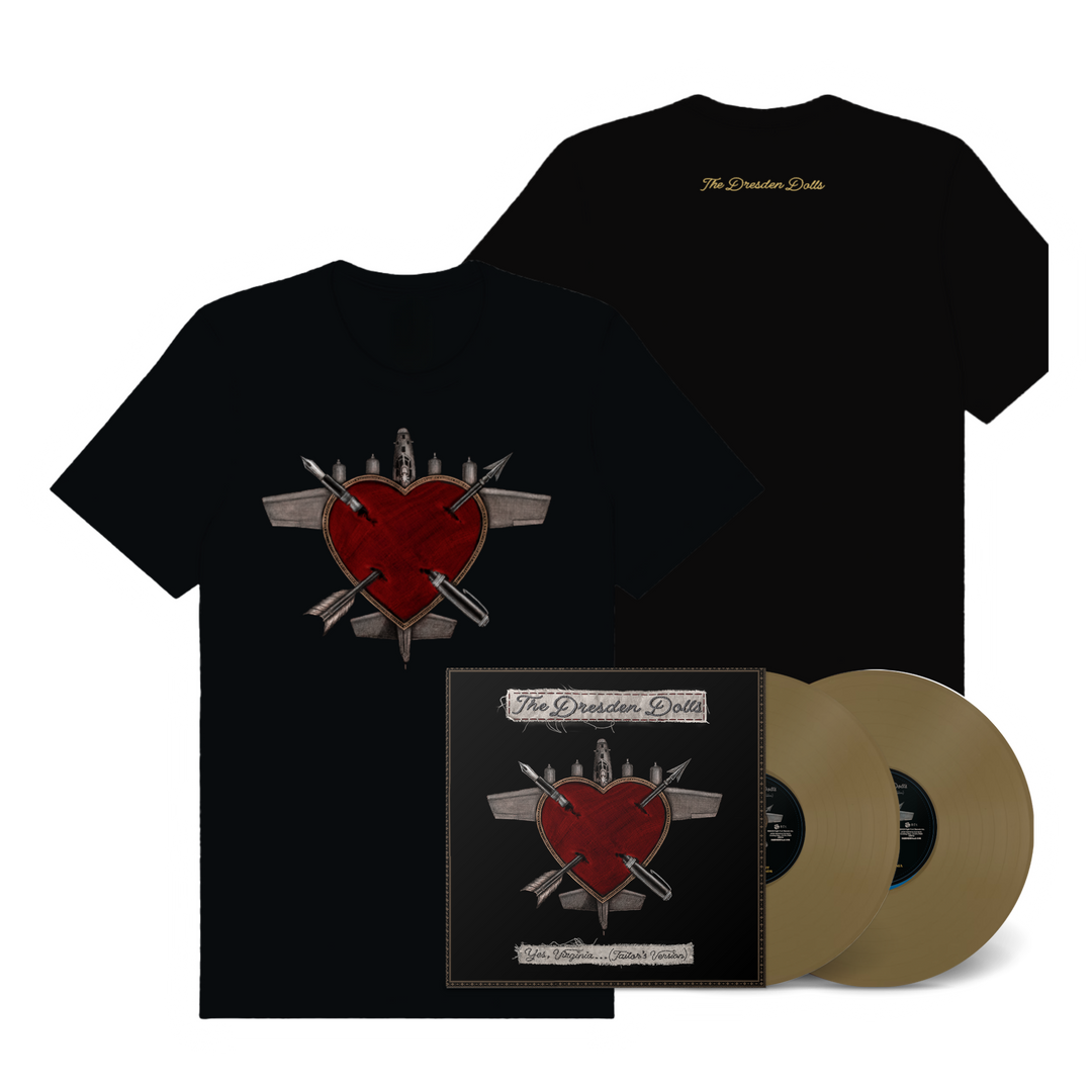 Yes, Virginia…(Tailor’s Version) Gold Double Vinyl Gatefold Album +  Heartplane T-Shirt Bundle. (PRE-ORDER)